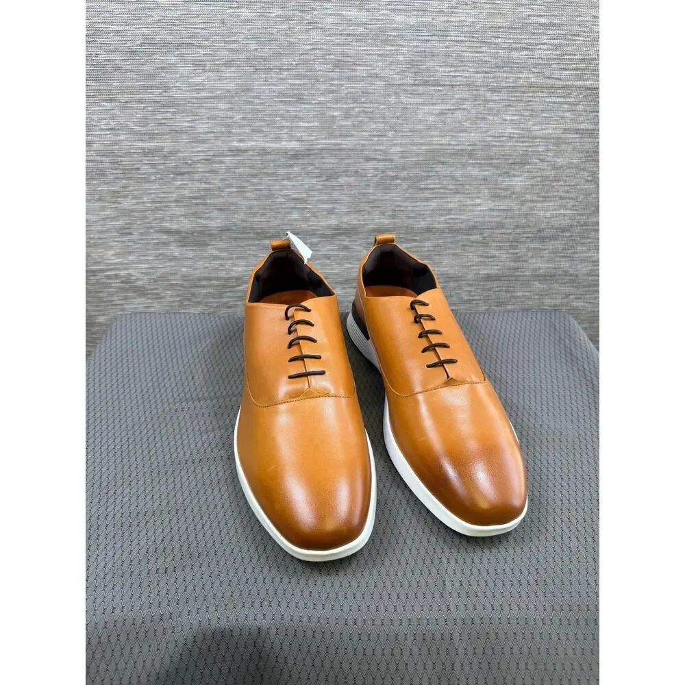 Wolf & Shepherd Shoes Mens Size 15 Brown Leather Slip On Oxford Dress Comfort